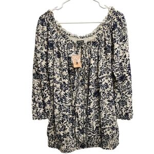 NWT Lucky Brand Off the Shoulder Top - size XL